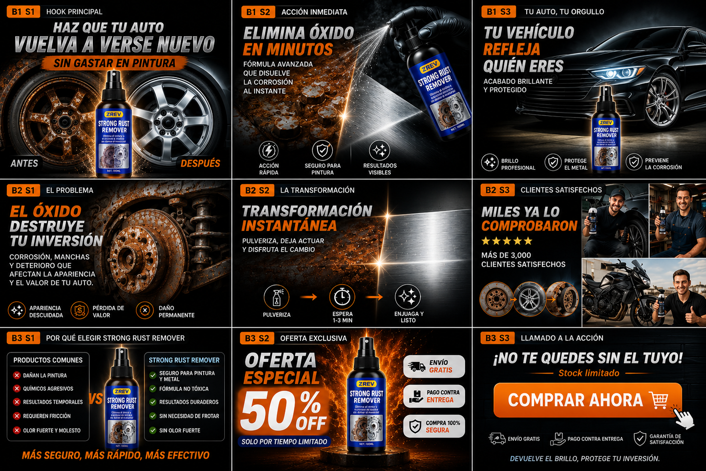 🏆Venta flash: 75 % de descuento⚡ ¡Más de 50 000 VENDIDOS! 🎉Auto-Rostentferner-Reiniger-Spray